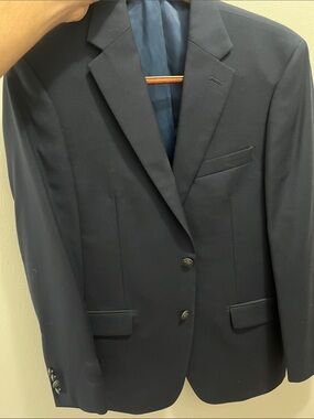 Hart Schaffner Marx Navy Two-Button Sport Coat